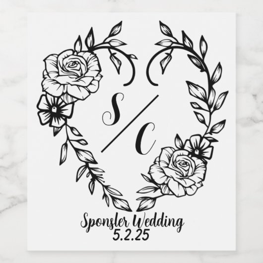 ハート園 ワインラベル (シングルラベル)