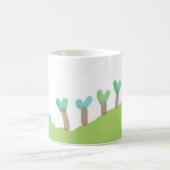 ハート地 コーヒーマグカップ (中央)