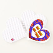 ハート型のお客様フォトグラフィックチューリップノートブック ノートブック (内部)