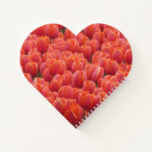 ハート型のお客様フォトグラフィックチューリップノートブック ノートブック (裏面)