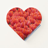 ハート型のお客様フォトチューリップノートブック ノートブック (裏面)