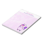 ハート型のかわいい一角獣(ユニコーン) ノートパッド (回転)