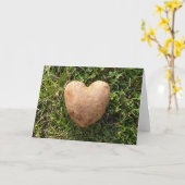 ハート型のじゃがいも カード (黄色い花)