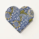 ハート型のウィリアム・モリス手帳 ノートブック (裏面)