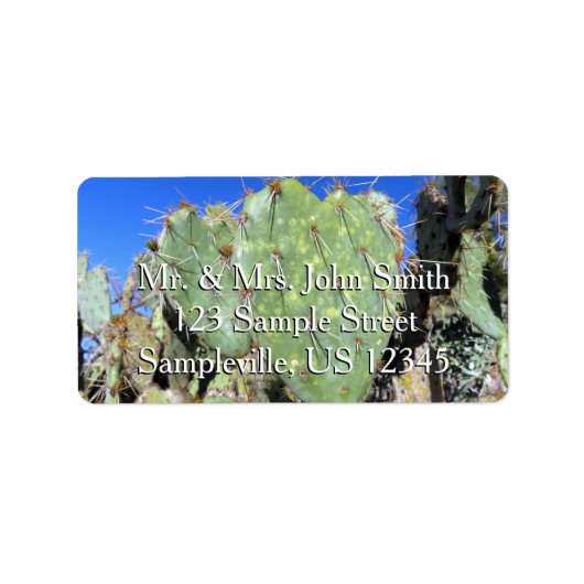 ハート型のウチワサボテン ラベル (正面)