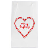 ハート型のキャンディーケーン ギフトバッグ (正面)