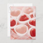 ハート型のキャンディー ポストカード (正面/裏面)