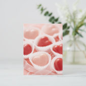 ハート型のキャンディー ポストカード (スタンド正面)