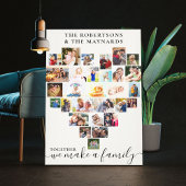 ハート型のコラージュを一緒にパーソナライズされた キャンバスプリント