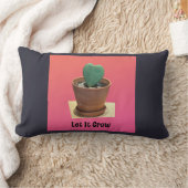 ハート型のサボテンを成長させる ランバークッション (ブランケット)