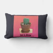 ハート型のサボテンを成長させる ランバークッション (正面)