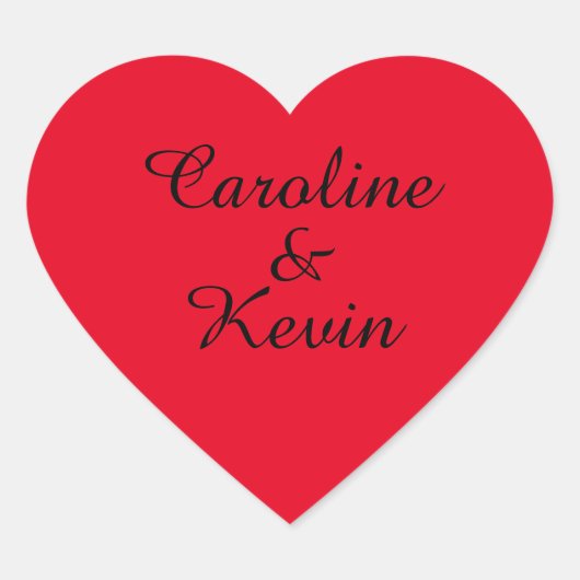 ハート型のシール（カップル） ハートシール (正面)