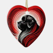 ハート型のセラミックオーナメント セラミックオーナメント (右)