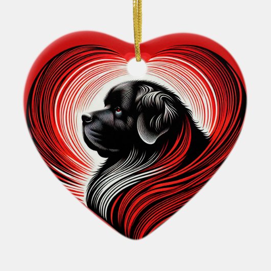 ハート型のセラミックオーナメント セラミックオーナメント (正面)