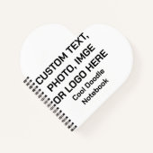 ハート型のダイアリーノートブックを作成する ノートブック (正面)