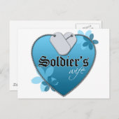 ハート型のドッグタグ ポストカード (正面/裏面)