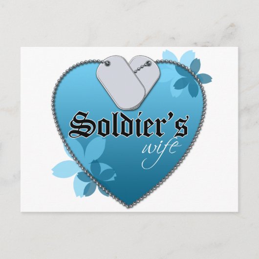 ハート型のドッグタグ ポストカード (正面)