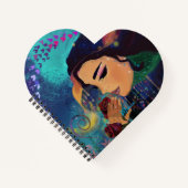 ハート型のバラの香り ノートブック (正面)