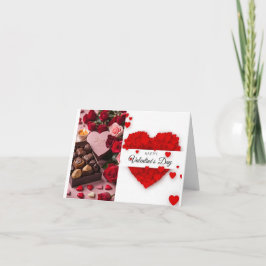 ハート型のバレンタイン カスタム テキスト シーズンカード