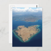 ハート型のパラダイス島 ポストカード (正面/裏面)