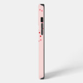 ハート型のピンクと赤いハート iPhoneケース (左側面)