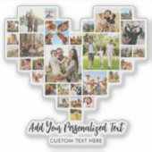 ハート型のフォトコラージュを作成する シール (正面)