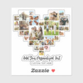 ハート型のフォトコラージュを作成する シール (シート)