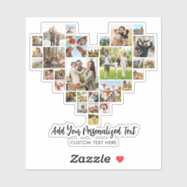 ハート型のフォトコラージュを作成する シール