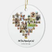 ハート型のフォトコラージュを作成する セラミックオーナメント (左)