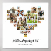 ハート型のフォトコラージュを作成する ポスター (正面)