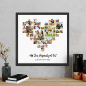 ハート型のフォトコラージュを作成する ポスター