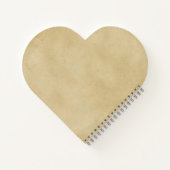 ハート型の中世の音楽原稿パーチメント ノートブック (裏面)