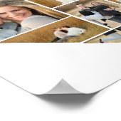 ハート型の個性的な写真コラージュ ポスター (角)