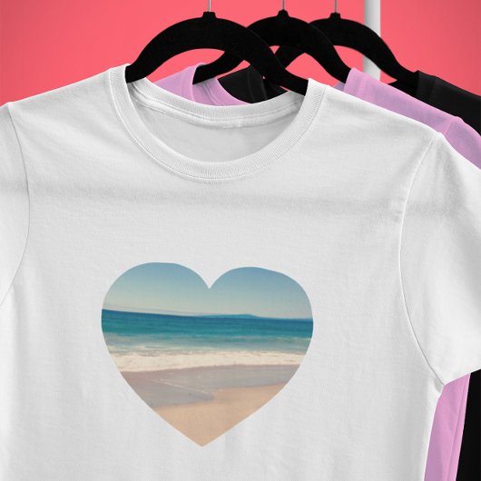 ハート型の写真を作成する Tシャツ