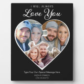 ハート型の写真コラージュ ラブ アニバーサリー メモリー フォトプラーク (正面)