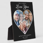 ハート型の写真コラージュ ラブ アニバーサリー メモリー フォトプラーク (側面)