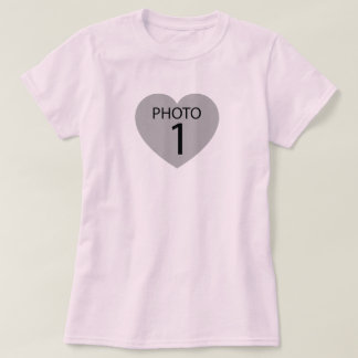 ハート型の写真テンプレート Tシャツ