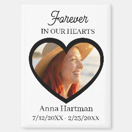 ハート型の写真メモリアルグッズ Forever in our Hearts | 思い出をいつまでも マグネット