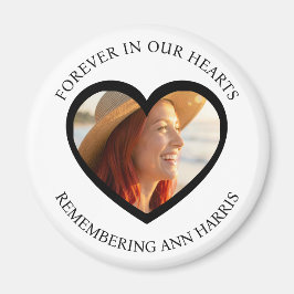 ハート型の写真メモリアルマグネット Forever in our Hearts | 思い出をいつま マグネット