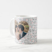 ハート型の写真 – バレンタイン結婚か コーヒーマグカップ (正面左)