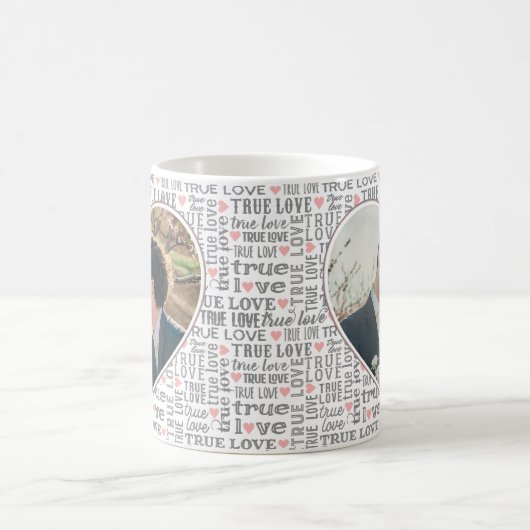 ハート型の写真 – バレンタイン結婚か コーヒーマグカップ (中央)