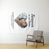 ハート型の写真 永遠に私たちの心の中に タペストリー (インサイチュ(横))