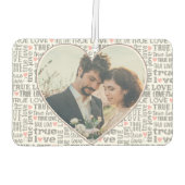 ハート型の写真 真実の愛 バレンタインまたはウェディング カーエアーフレッシュナー (裏面)