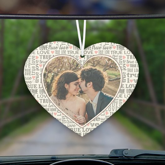 ハート型の写真　真実の愛　バレンタインまたは結婚式 カーエアーフレッシュナー