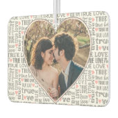 ハート型の写真　真実の愛　バレンタインまたは結婚式 カーエアーフレッシュナー (左)