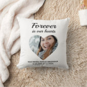 ハート型の写真Forever in ourハート クッション (ブランケット)
