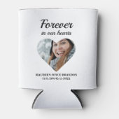 ハート型の写真Forever in ourハート 缶クーラー (正面)