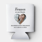 ハート型の写真Forever in ourハート 缶クーラー (裏面)