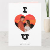 ハート型の写真I愛Uバレンタインカード カード (正面)
