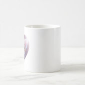 ハート型の家族のペットの写真 コーヒーマグカップ (中央)